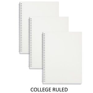 B5 TRANSPARENT HARDCOVER 3 NOTEBOOKS(RULED)